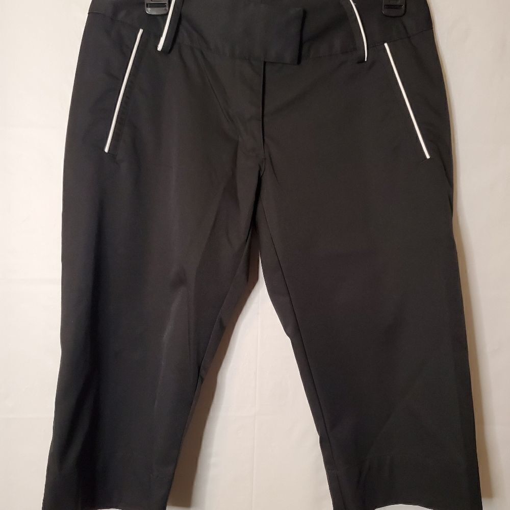 Adidas ClimaLite Lightweight Crop Golf Pants w. Snap Cuffs. Women's 2, EUC!!